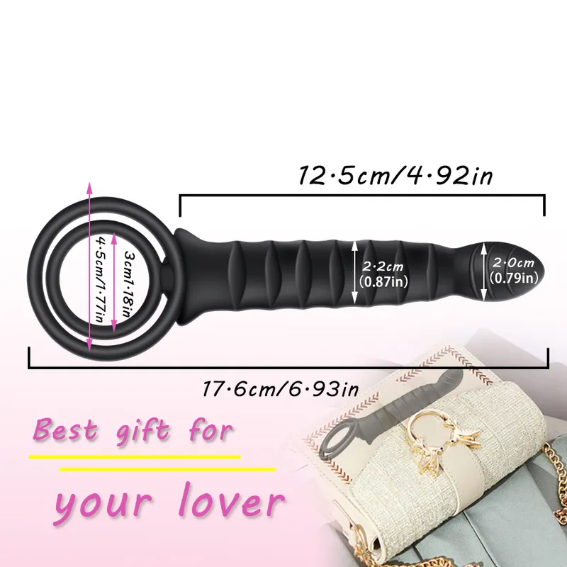 Dubbel penetration dildo vibrator 10 läge vibrator för män rem på penis vagina plugg vuxen sexleksaker för par 220817