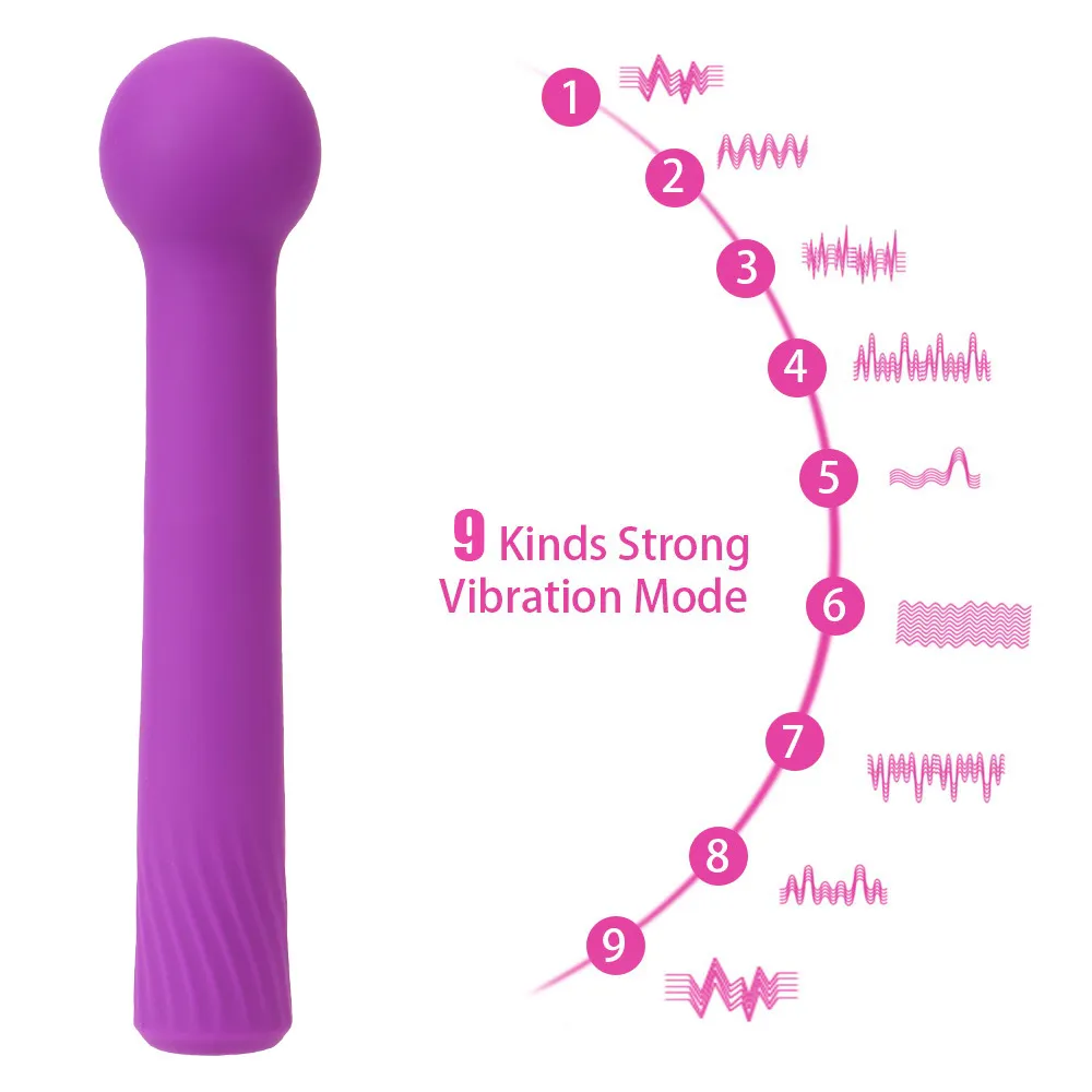 Masajeador vaginal estimulador del clítoris del punto G 9 velocidades juguetes sexy flexibles para mujer tienda consolador vibrador