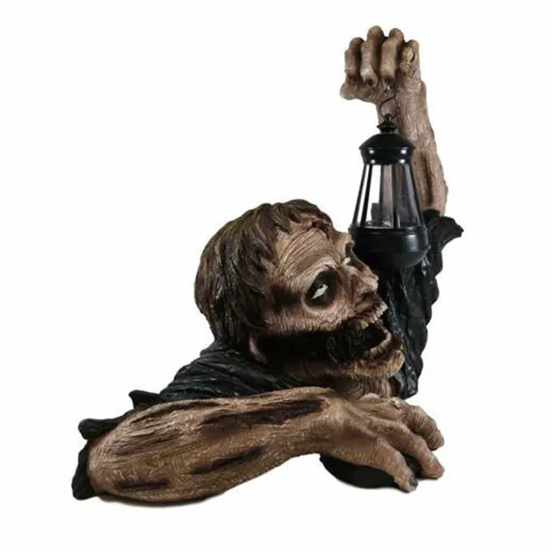 Décoration créative d'Halloween Zombie terreur effrayant décor d'horreur lumière lanterne Statue pour la maison jardin extérieur cour extérieure 2203233175507