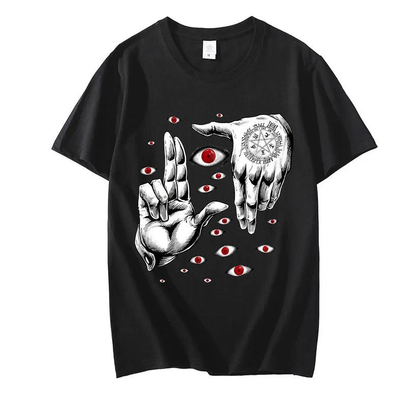 Anime Hellsing UltimateTshirts Hommes Vêtements Graphiques T-shirt Manga Alucard Eyes Harajuku Coton Tees Unisexe Été Tops Mâle 220610