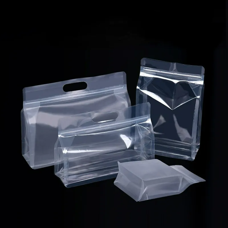 Thick Frosted Transparent Self-supporting Packaging Bag Candy Flower Tea Rice Cat Food Fish Bait Eight-side Sealing Bag