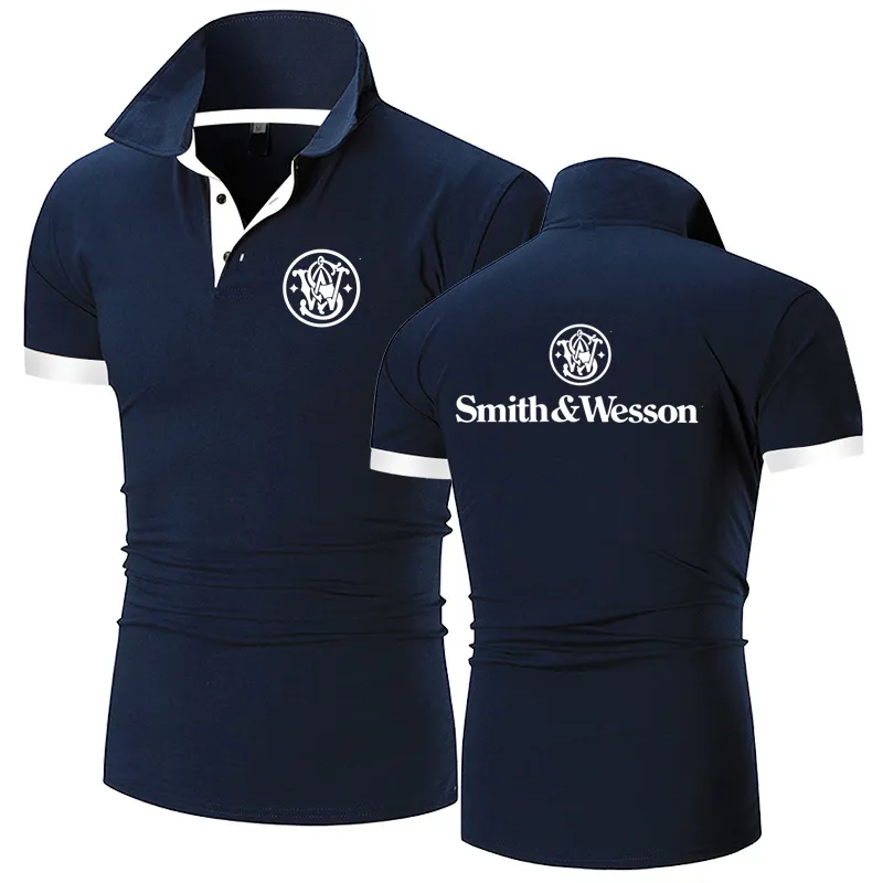 Sommer Verkauf Smith Wesson Druck Maßgeschneiderte Männer Kurzarm T-shirt Lässige Mode Mann Polo-Shirt T-shirt Tops 220620