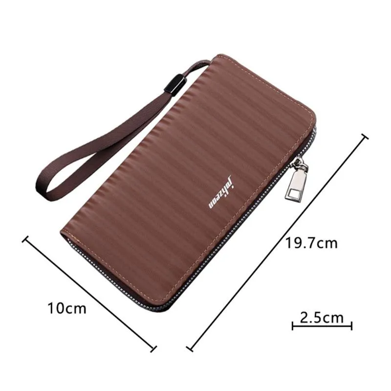 Card Holders Business Mens Wallets Long Style Holder Male Purse Zipper Large Capacity PU Leather Wallet For Man 2022 Winter3119