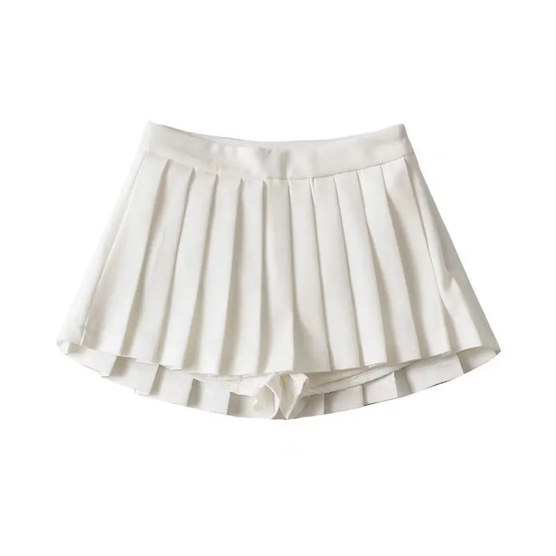 Summer High Waist Skirts Womens Sexy Mini Skirts Vintage Pleated Skirt Korean Tennis Skirts Short White Black 220511