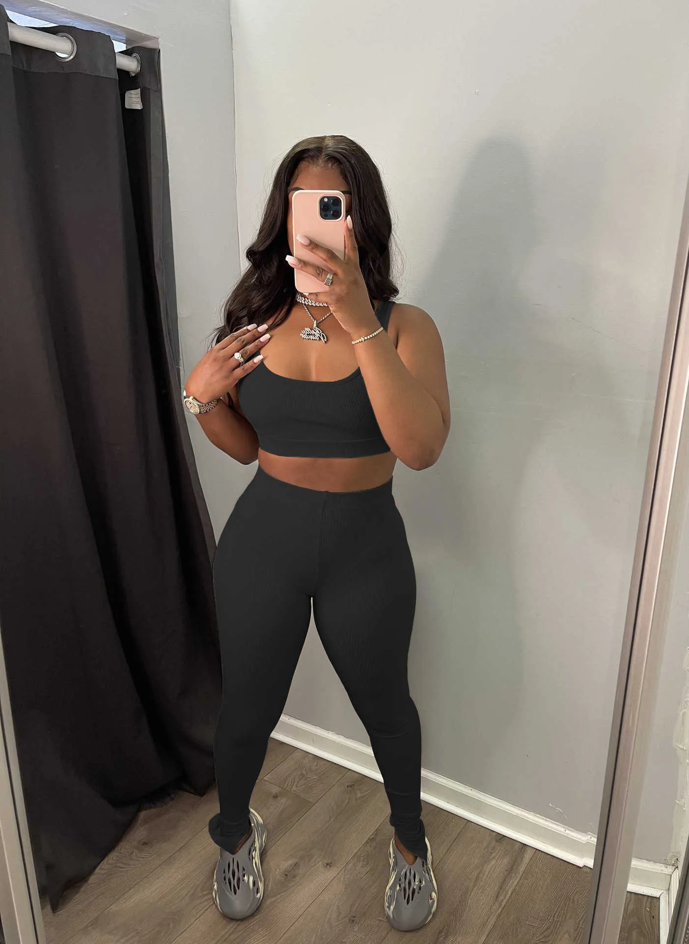 2023 Yoga Outfit Sport För Kvinna Ribbade Set Sport BH Shorts Träning Gym Leggings Dam Underkläder Kläder