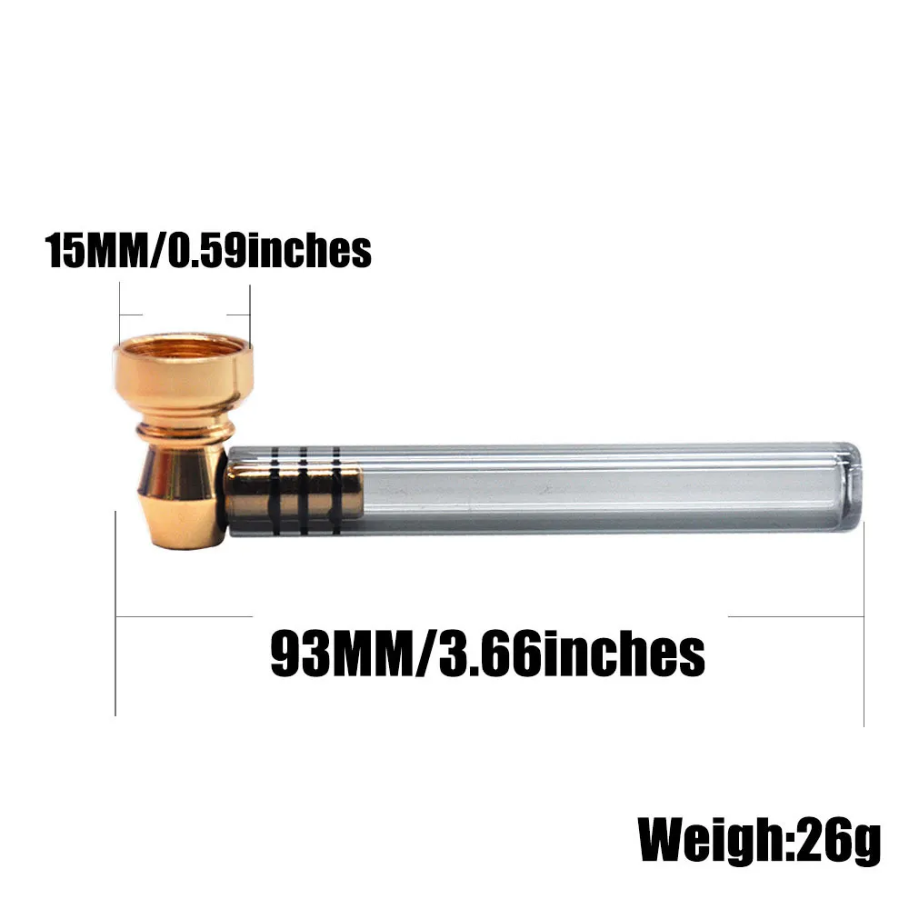 Популярная стеклянная трубка для прополки, портативная съемная трубка для трав 93 мм с прозрачной ручкой, ложка, аксессуары для курения