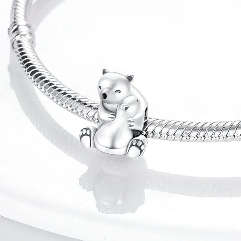 925 Silver Fit Pandora Charme 925 Bracelete fofo Pet Charm Fit Fit Original Pandora Charms Pingente Diy Fine Jewelry