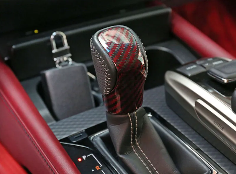 Lexus ESはGS RX NX RC CTドライカーボンカーボンファイバーギアレバー装飾ステッカーです。