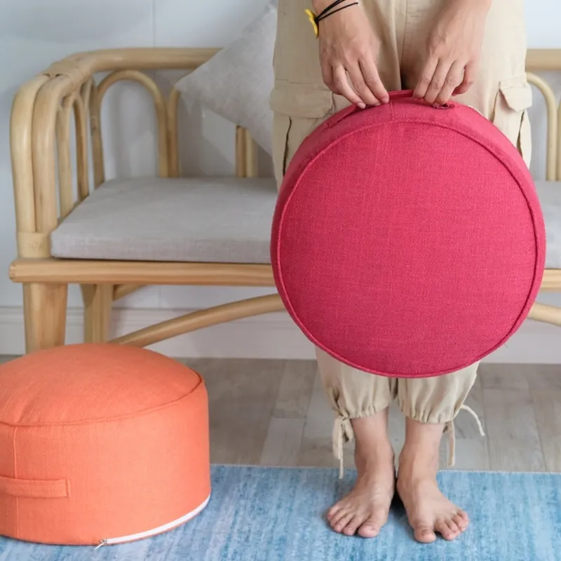 Ontwerp ronde hoge sterkte spons zitkussen tatami kussen meditatie yoga ronde mat stoel kussens 220406