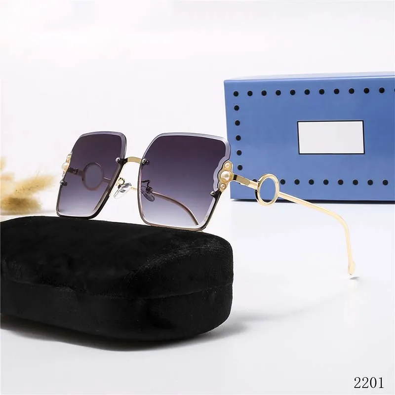 Женские дизайнерские солнцезащитные очки с жемчугом и золотым стентом без полуоправы, женские очки, многоцветные, уличные, женские солнцезащитные очки с квадратными линзами2895