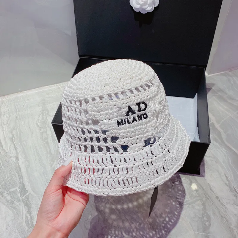 Designerskie kobiety wiadra ręcznie wykonane dzianinowe kapelusz na zewnątrz sukienka Słońce zapobiegaj czapce czapki cappelli firmati baseball czapki 4 styl 22227V