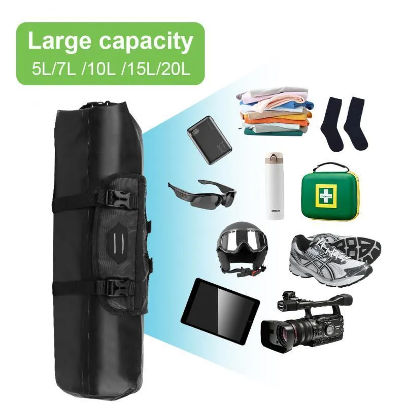 Scooter Bike Front Tube Bag 11L Big Waterproof Bicycle TreatBar Basket Pack Cycling Frame Pannier Accessories 220507244M