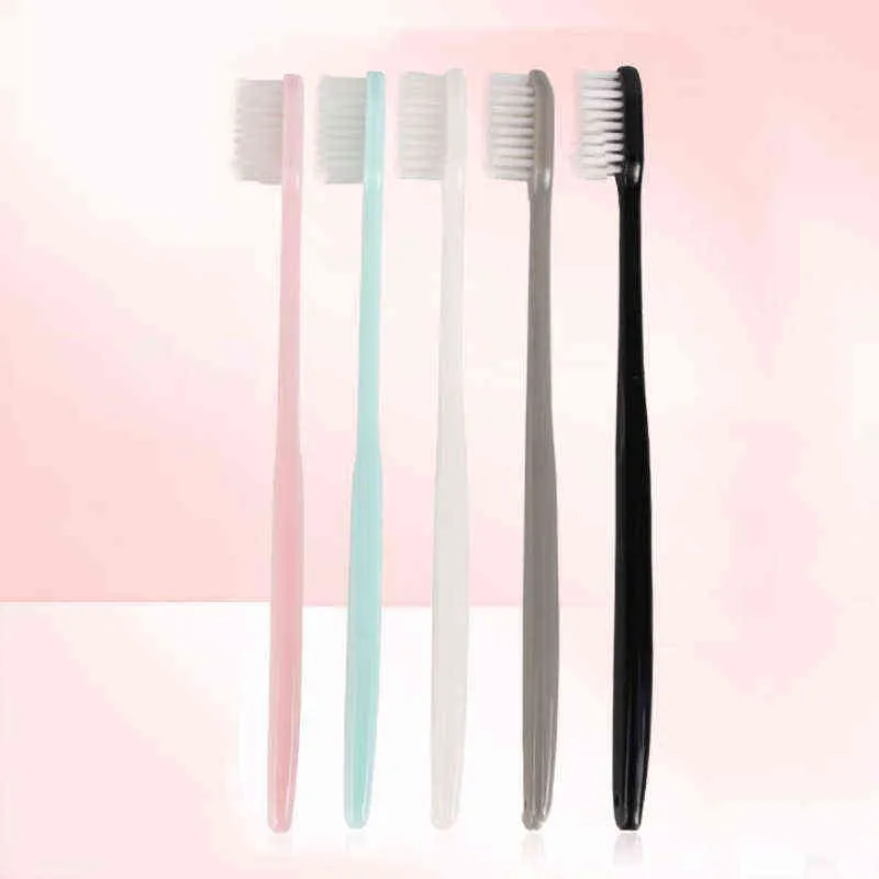 10 stks macaron tandenborstel schone volwassen bamboe houtskool zachte tanden diepe reiniging draagbare reis tandheelkundige mondzorg 220513