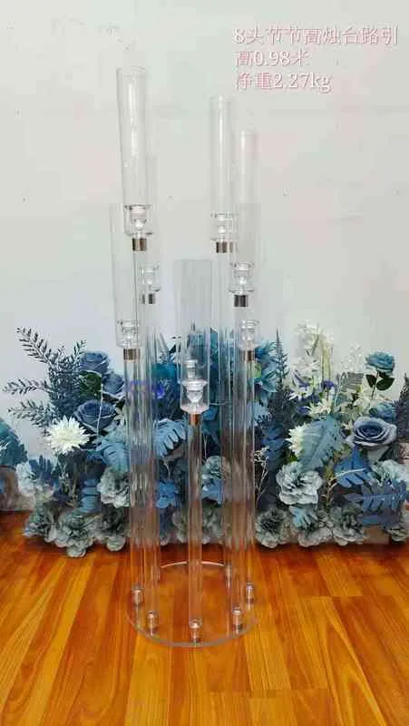 Wedding Decoration Centerpiece Candelabra Clear Candle Holder Acrylic Candlesticks for Weddings Event Party H220419292V