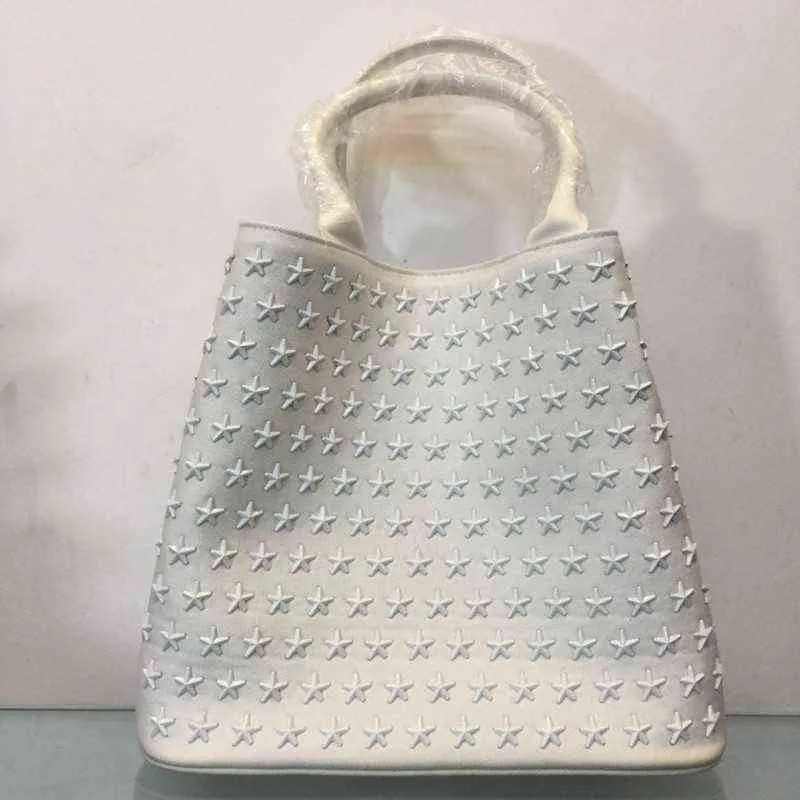 Kobiety wodoodporne gwiezdowe nity Torby torba na płótnie Jeńcowe torebki Duża pojemność Mother Torby Studded jedno ramię Crossbody Bag 220608