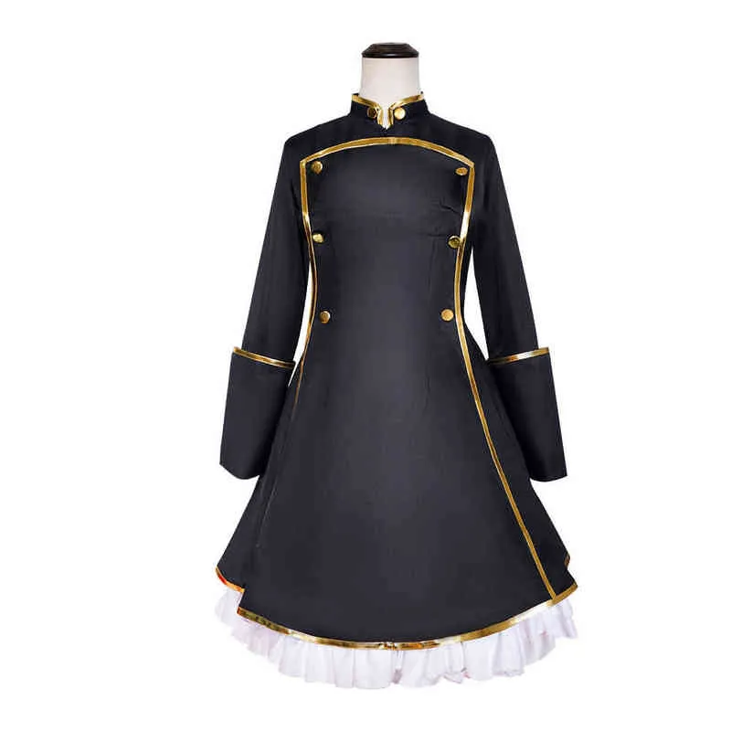 Anime My Dress Up Darling Cosplay Inui Sajuna Costumes Hat Wig Full Set Black Coat Women Uniforms Halloween220505