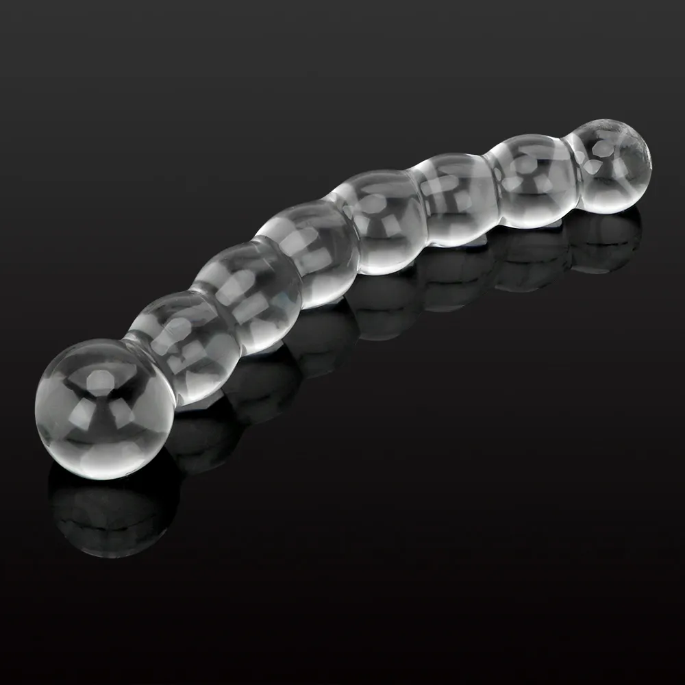 8 Perlen Kristall sexy Spielzeug für Frauen Anal Plug Erotik Glas Hintern Prostata-Massagegerät