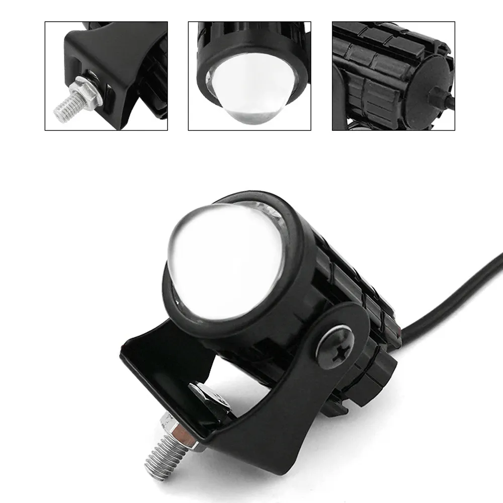 Мотоцикл светодиодный фар Прожекторы вспомогательные Освещения DRL Motorbike Fog Light 12V для Moto Велосипеды Автомобили Аксессуары Автомобиль