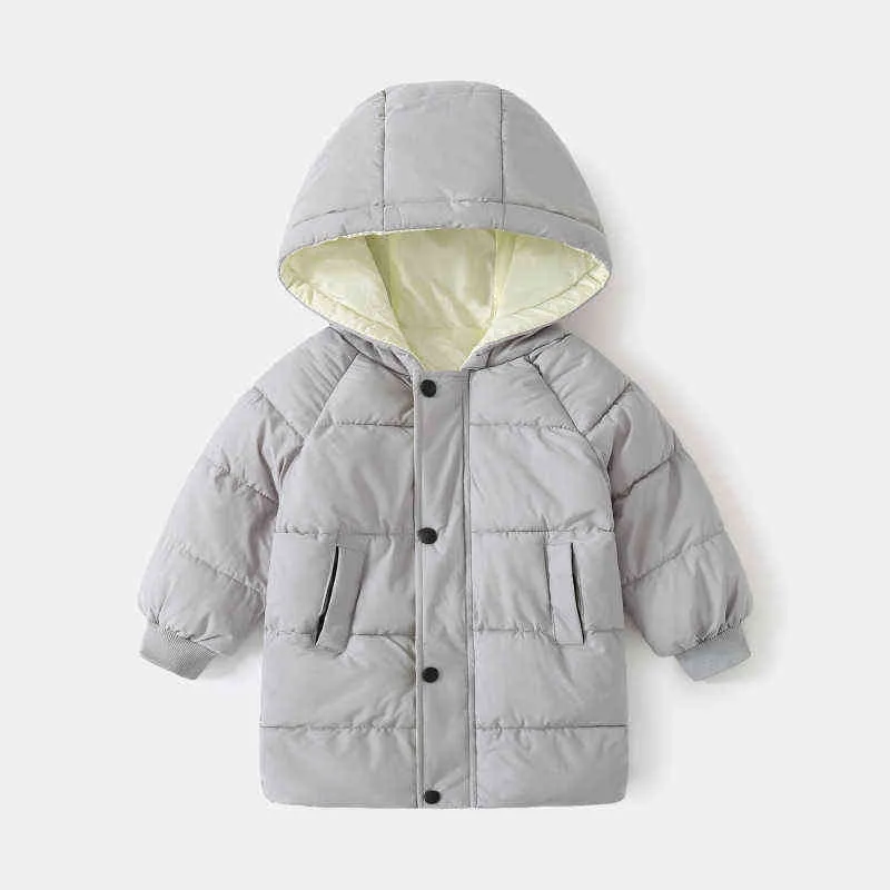 2022 Nieuwe Winter Kids Jackets Boys Down Jackets Fashion Dikke lange jassen voor tieners Girls Coat 2 6 8 12 -jarige kinderen Parka J220718