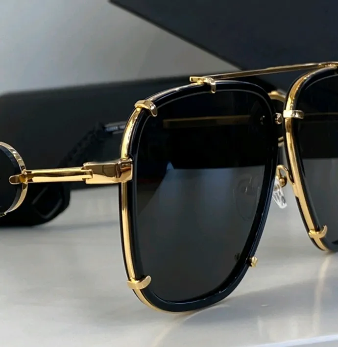 2233 Square Pilot Okulary przeciwsłoneczne dla mężczyzn Złote Czarne ciemnoszare obiektyw okulary Kobiety Okulary Moda Akcesoria Okulary przeciwsłoneczne UV400 Eyewear282s