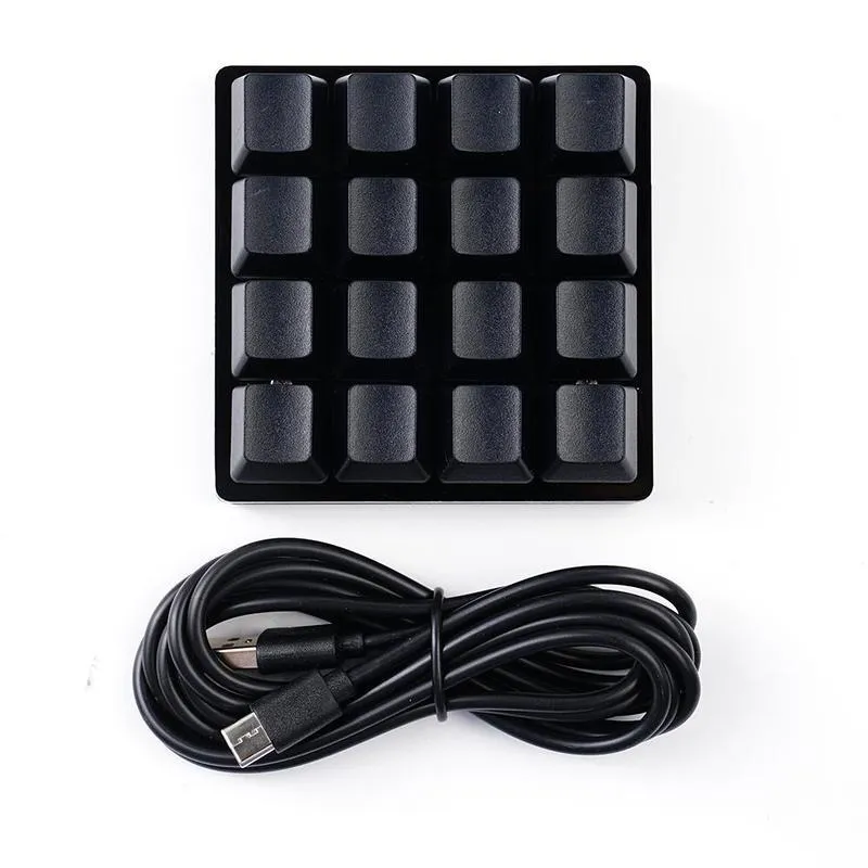 Mini Black 24 Key Mechanical Board 9 16 Gaming Board Sayo Device Exhibmable PAD S Custom Macro 220427