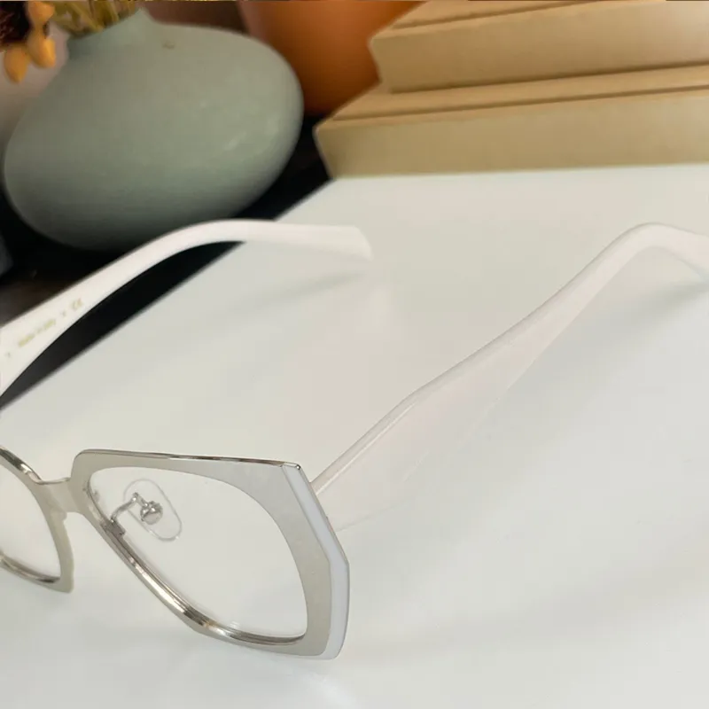 العلامة التجارية الرجعية أسيتات النظارات البصرية الرجال نساء مشهد Oculos وصفة طبية PR84 Eyeglasses Anti Blue Light Big Cat Eye Classes FR275E