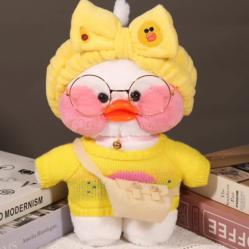30 см мягкая кавайная корейская кукла Netred в гиалуронике, маленькая желтая утка, кукла Lalafanfan, мягкие плюшевые игрушки, утки, подарок на день рождения 2206173803670