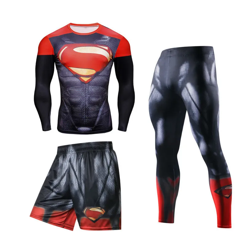 Hommes Sports Costumes Rashguard Jiu Jitsu Maillots Collants Pantalons Running T Shirt BJJ Ensembles De Boxe Gym Formation Muay Thai MMA Fightwear 220622