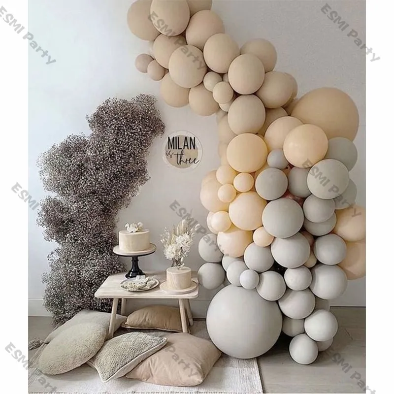 Doubled Blush Nude Kit Boho Dekoration Girlande Metall Kupfer Ballon Bogen Hochzeit Geburtstag Party Globos Baby Shower Ballons Dekor 220811