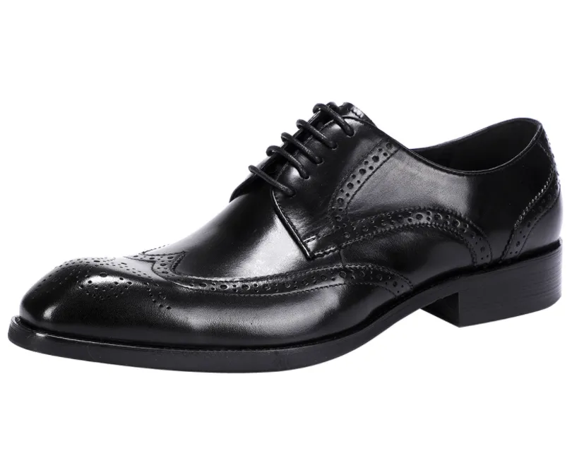 Nouveauté chaussures pour hommes faites à la main chaussures de mariage de haute qualité à lacets chaussures habillées en cuir véritable