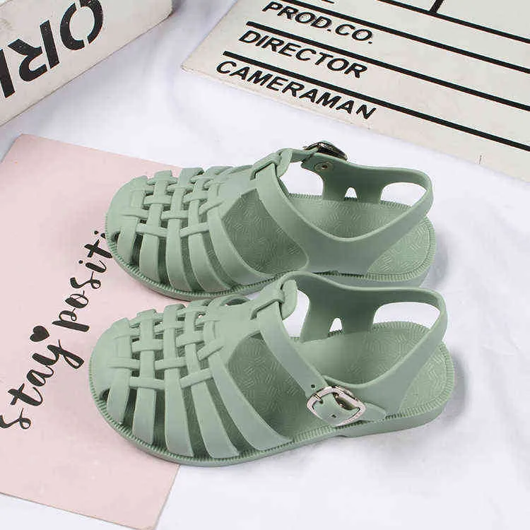 Summer Children Sandals Baby Girls Toddler Soft Non-slip Princess Shoes Kids Candy Jelly Beach Shoes Boys Casual Roman Slippers G220523