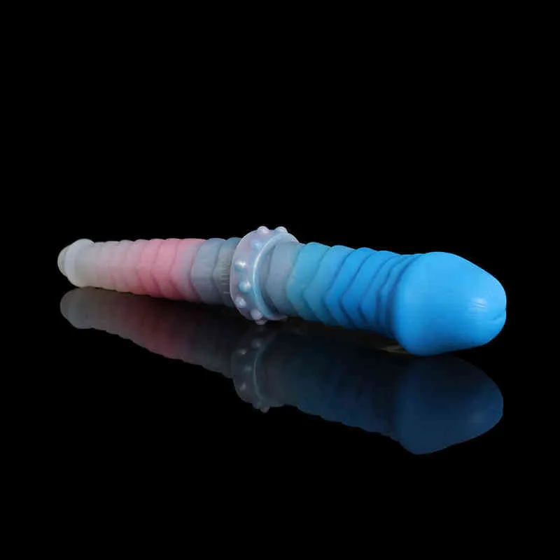 Nxy Dildos Silicone Double Headed Penis Female False Anal Plug Adult Sex Products Passion Massage Masturbation Toy 0316