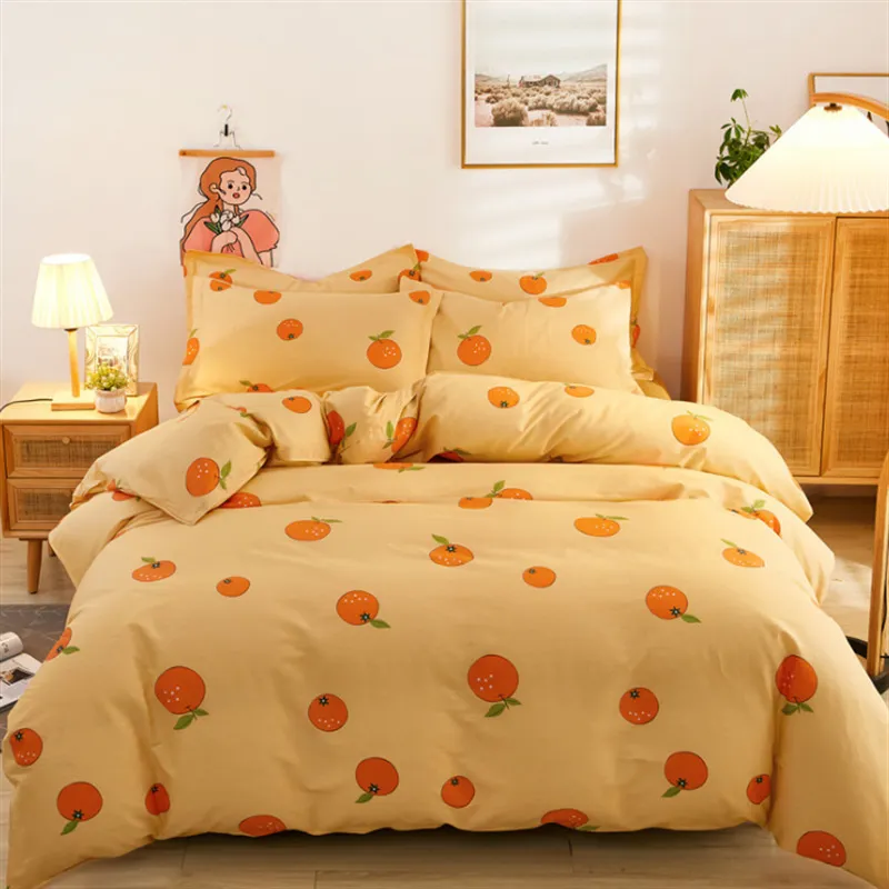 Herbst und Winter im pastoralen Stil alle Baumwollweiche Textur Quilt Cover bequeme einfache Muster -Bettdecke Bettdecke Deckung