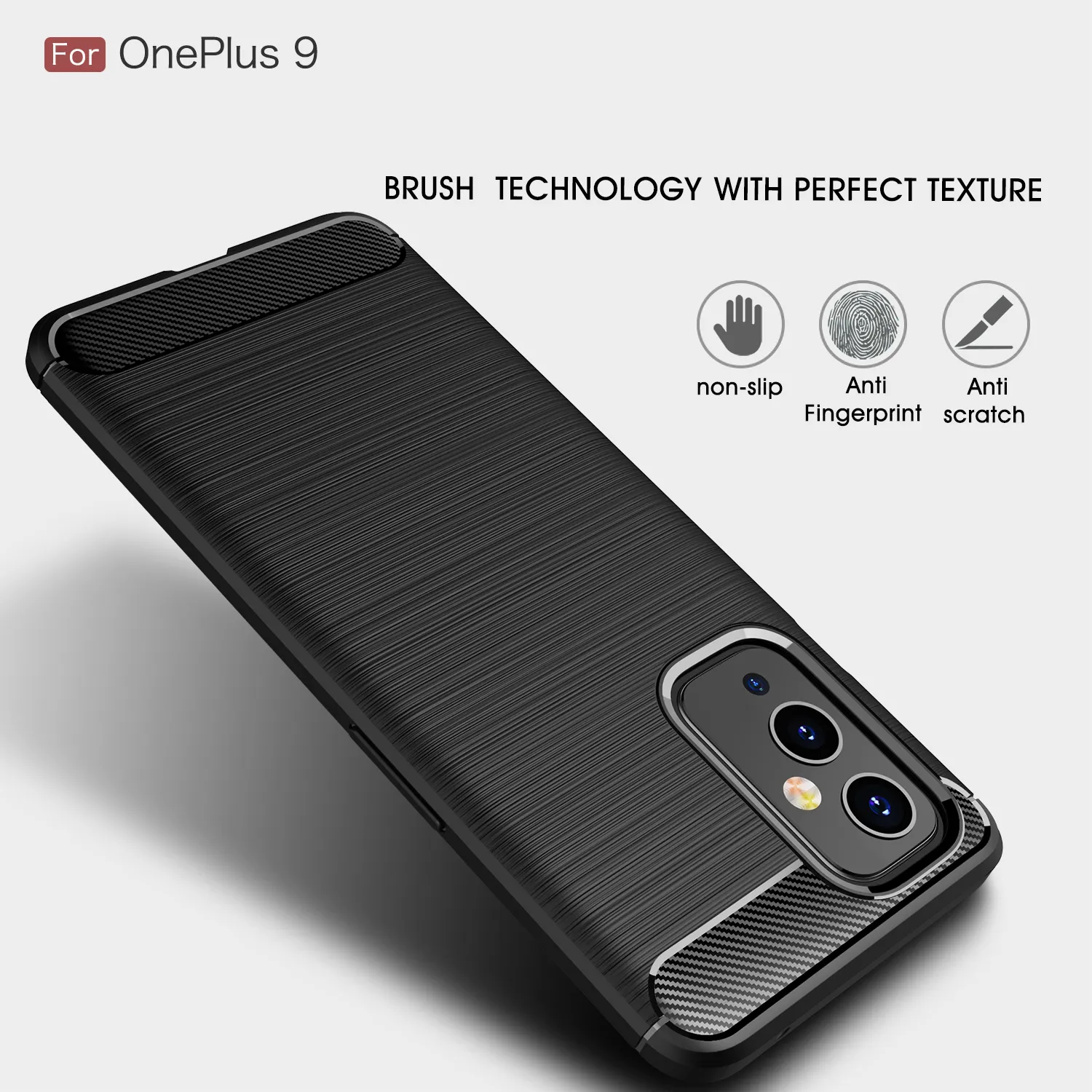 Cases For Oneplus 9 Pro Case Carbon Fiber Soft TPU Silicone Back Cover for One Plus 9 Pro 1+9 Protective Cover Capa Coque Fundas