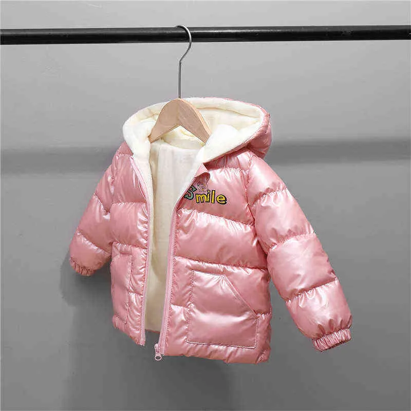 2 3 4 5 6 Year Girls Down Jacket Small Bear Autumn And Winter Keep Warm Boys Jacket Hooded Zipper fashion Outerwear Kids Clothing J220718