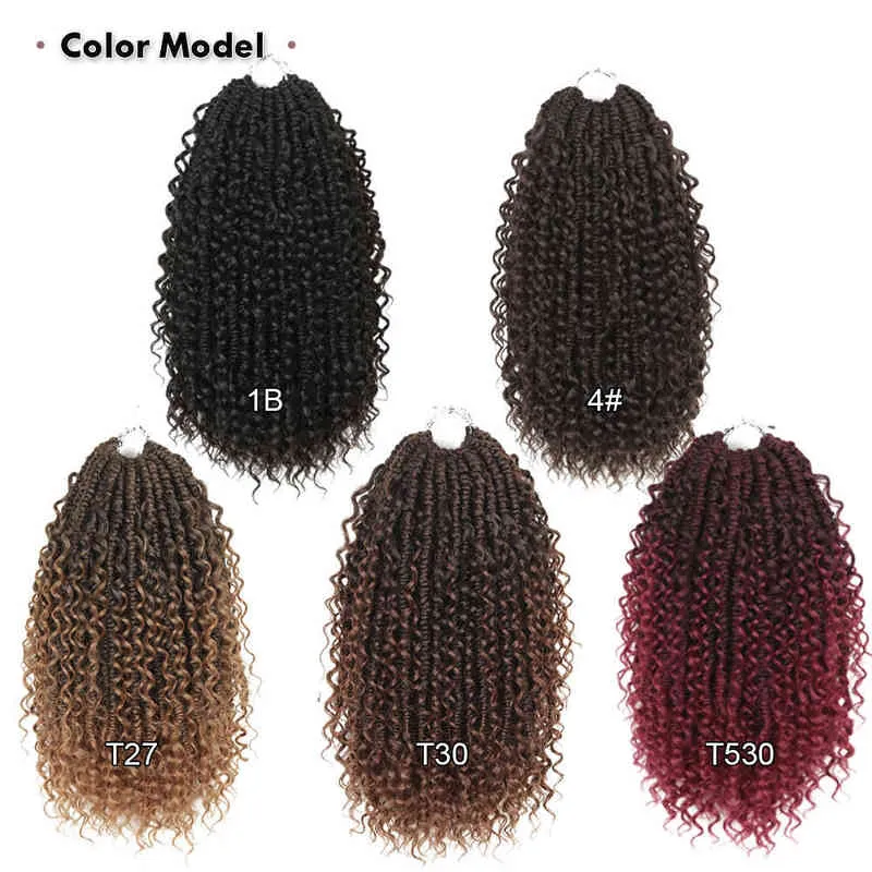 14-18 inch Goddess faux locs haken haar krullende vlechten synthetische vlechtextensies voor zwarte vrouwen expo stad 220610