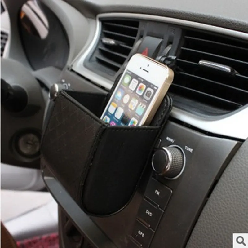 Nouvelle voiture en cuir PU sortie de voiture pince d'aération poubelle support de téléphone organisateur Auto pare-soleil porte-verre boîte de rangement pour BMW