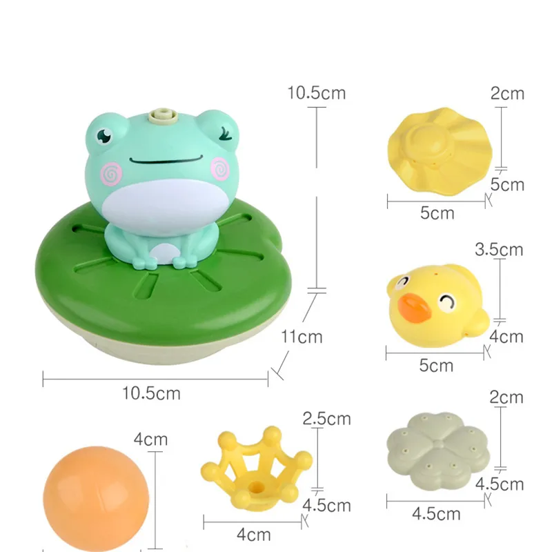 Banyo oyuncakları çocuklar için çocuklar için sprey su squirt sıçrayan kurbağa küvet yüzme havuzu oyuncaklar serpinti Noel doğum günü hediyeleri 220531