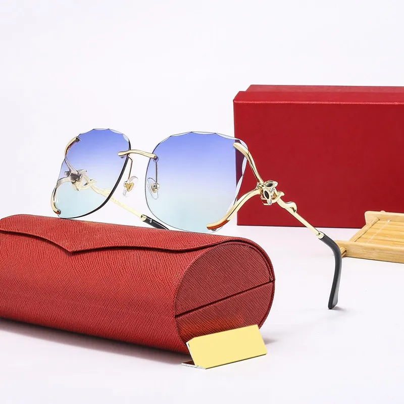 Модные солнцезащитные очки для женщин, дизайнерские очки Carti, мужские классические линзы с металлической оправой и вырезом, очки Polaroid, градиентные синие солнцезащитные козырьки gl228F