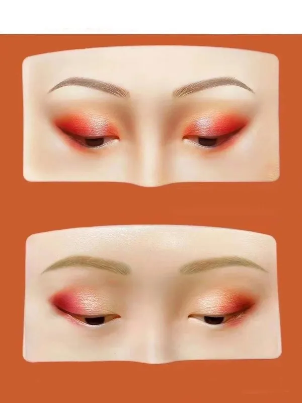 A ajuda perfeita para praticar maquiagem silicone rosto olho maquiagem prática placa almofada silicone pele biônica para maquiagem rosto cílios 2205925267