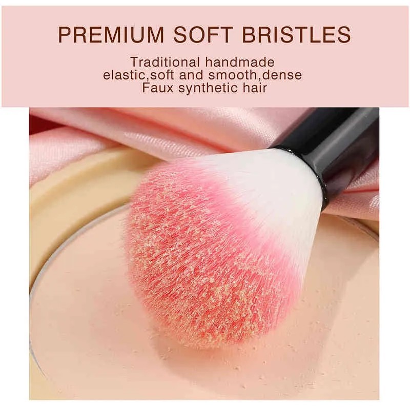 NXY Makeup Brushes Pro Högkvalitativa Naturliga Syntetiska Hårögon Skuggor Läppstift Pulverborste Set Verktyg Kit Rosa 0406