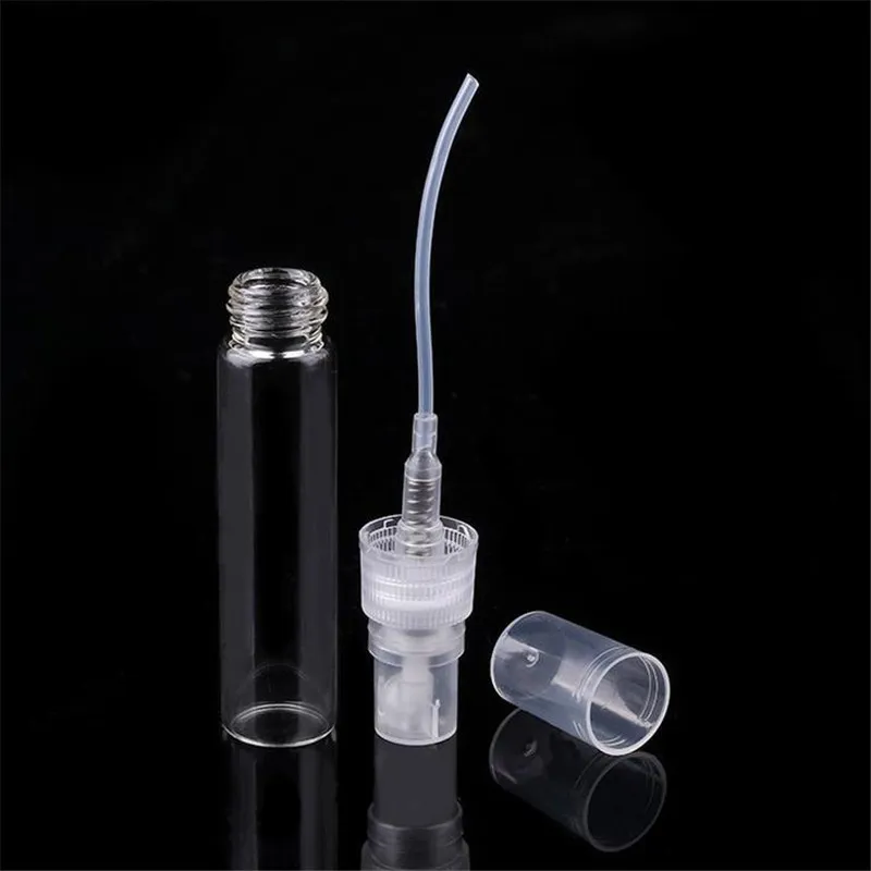 50/2ML 5ML 10ML Schwarz Klar Tragbare Mini Parfüm Glas Flasche Leere Kosmetik Flasche probe Dünne Glas Fläschchen Großhandel 2 220711