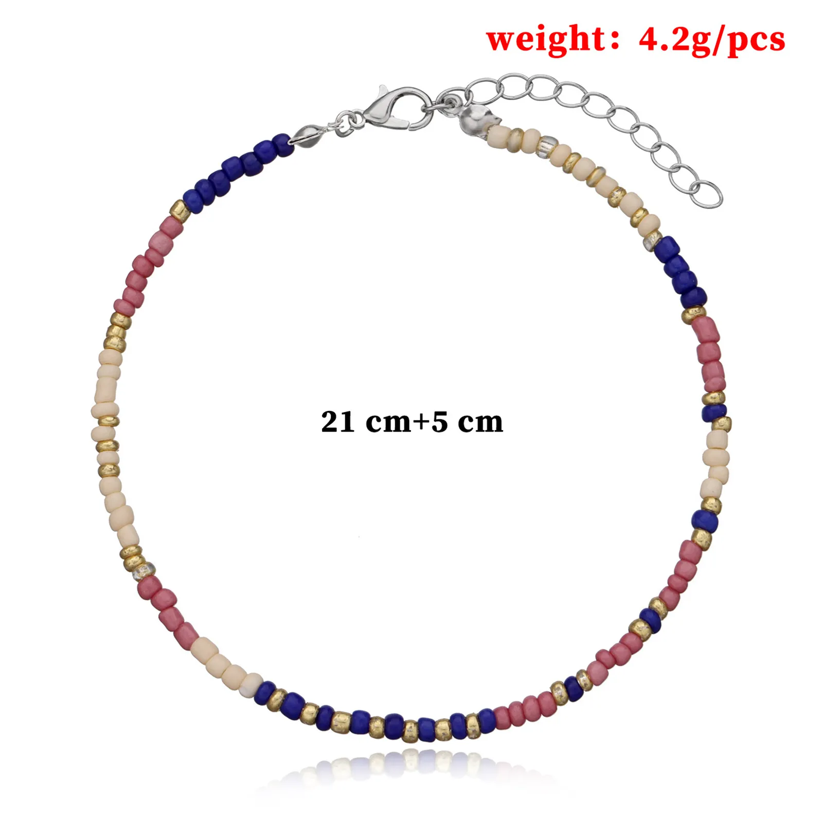 Handmade Flower Daisy Bead Anklet Bracelet Adjusted For Women Bohemian Colorful Seed Bead Elastic Stretch Ankle Jewelry Gift3615713