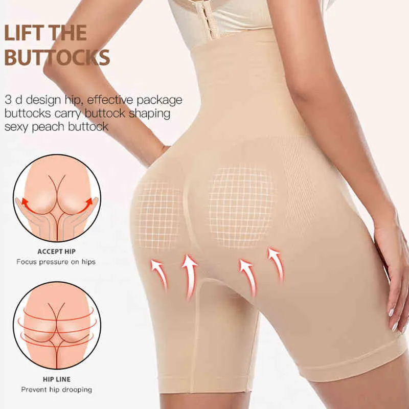 Femmes Fajas Taille Formateur Ventre Pantalon Colomianas Butt Lifter Tummy Control Taille Haute Body Shapewear Minceur Body Shaper Pantalon L220802