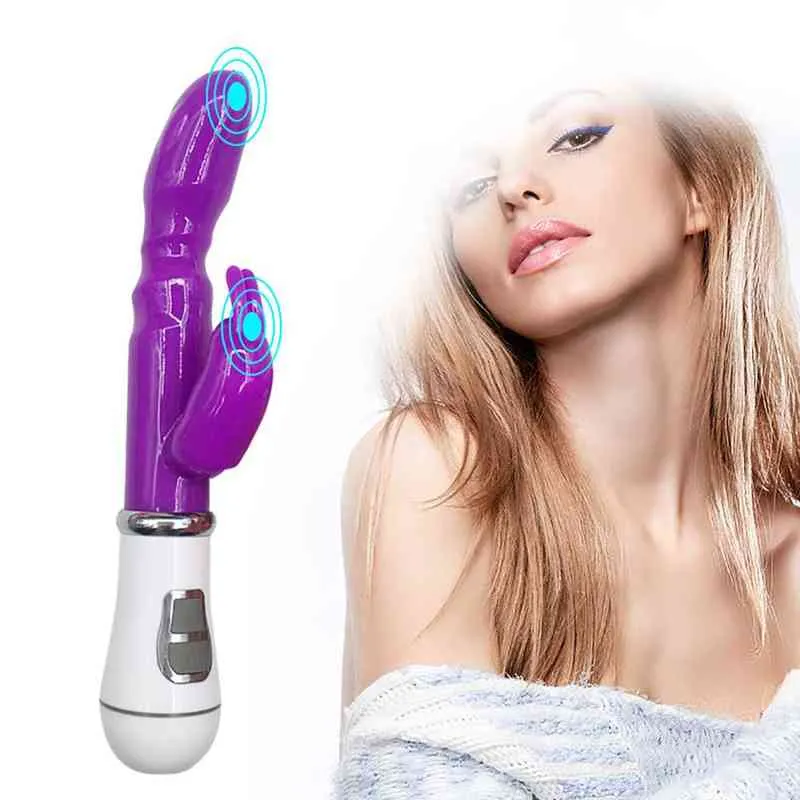 NXY Vibromasseurs Double Tête Flexibele Vrouw Volwassen Speelgoed Waterdichte Usb Oplaadbare Siliconen G Spot Vibromasseur 0406