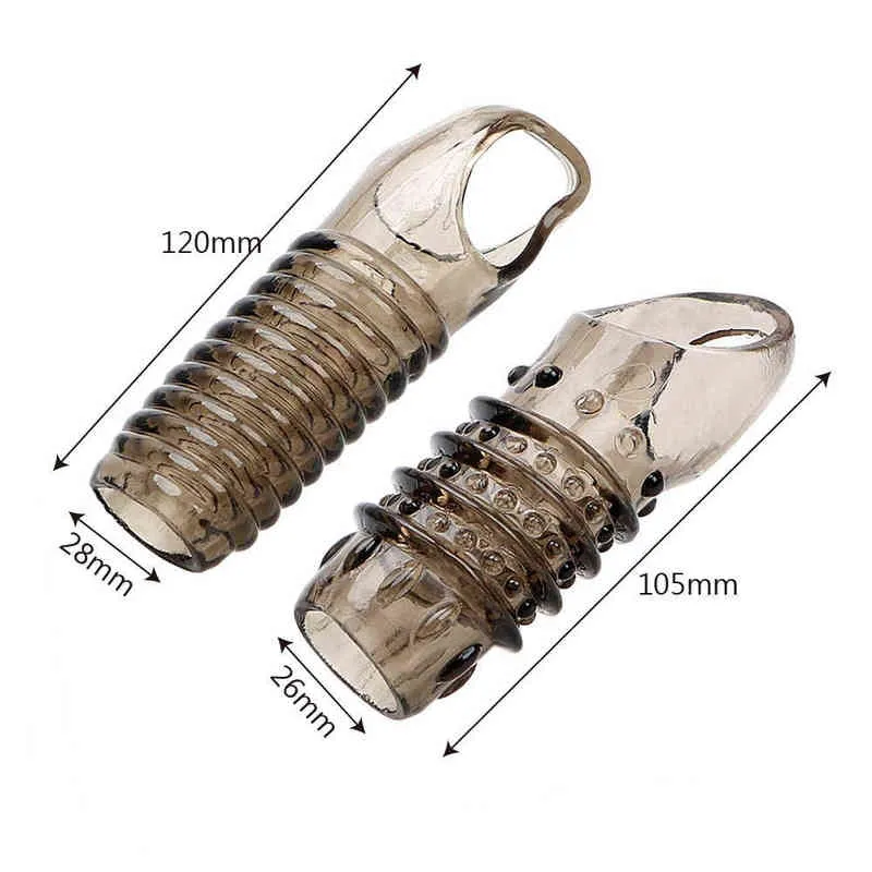 NXY Cockrings 2st Male Chastity Cage Crystal Cock Rings Penis Sleeve Extender utvidgning Återanvändbara sexleksaker för män Vuxna 220505