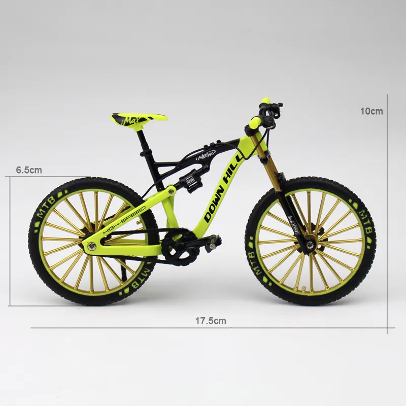 Mini 1 10 сплав модель велосипедные велосипедные дикальные металлические пальцы горные велосипедные гоночные гоночные моделирование для взрослых подарки игрушки для детей 220608GX