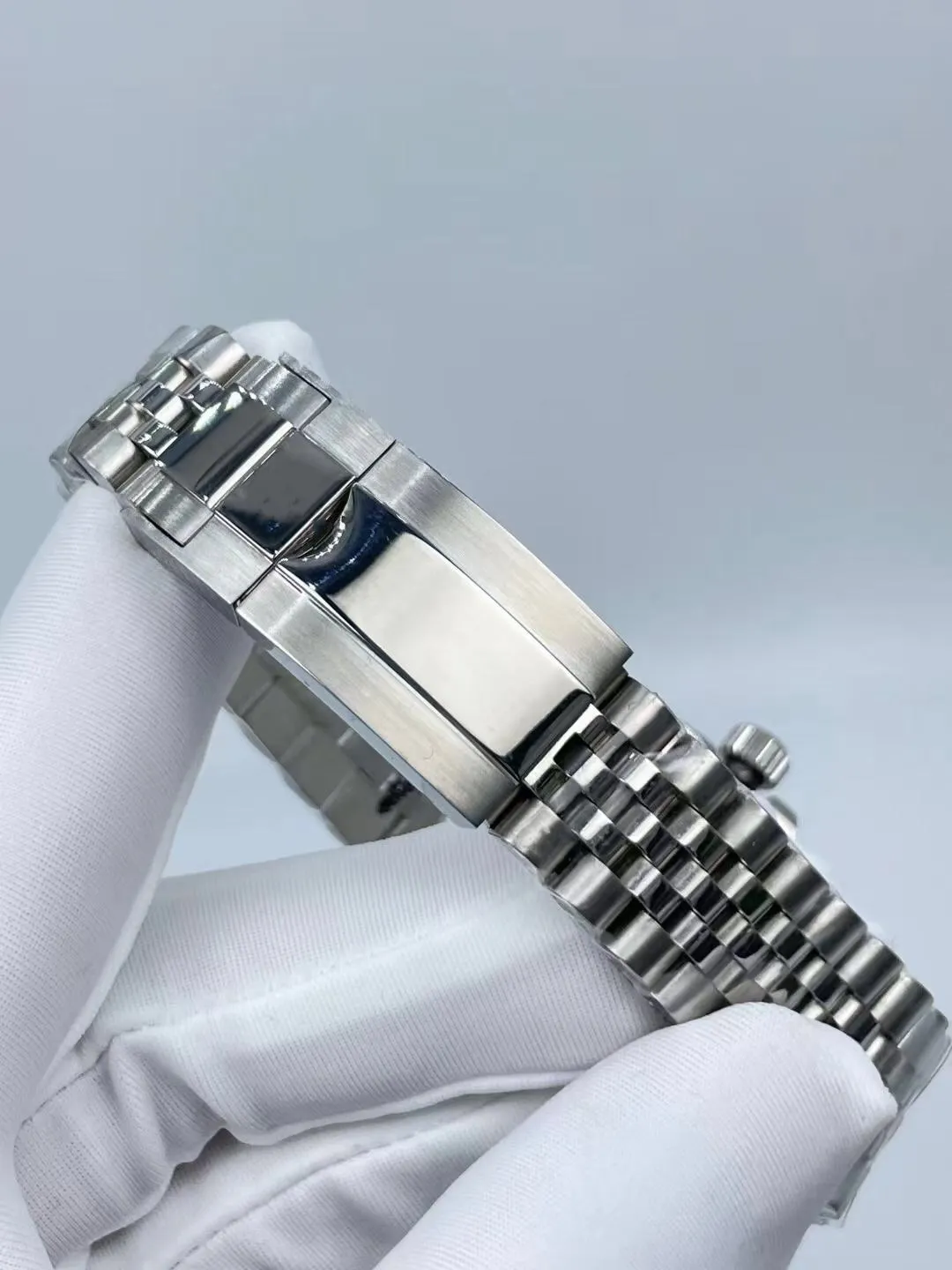 Luksusowe zegarki męskie w lewo skręć czerwony niebieski automatyczny ruch zegarek ze stali nierdzewnej ceramiczna ramka gmtmen mechaniczna na rękawo na rękę masy na ręce na rękę