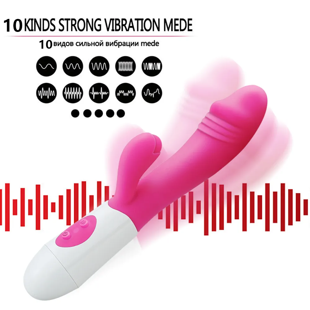 Abay 10 velocidades punto G vibrador femenino potente consolador conejo para mujeres estimulación del clítoris masaje masturbadores adultos 18 juguetes sexy