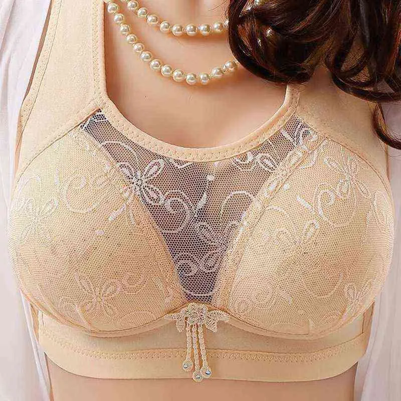 Reggiseni da donna senza bordi Reggiseno senza cuciture in pizzo Top antiriflesso Traspirante Comfort Biancheria intima da donna senza fili L220726